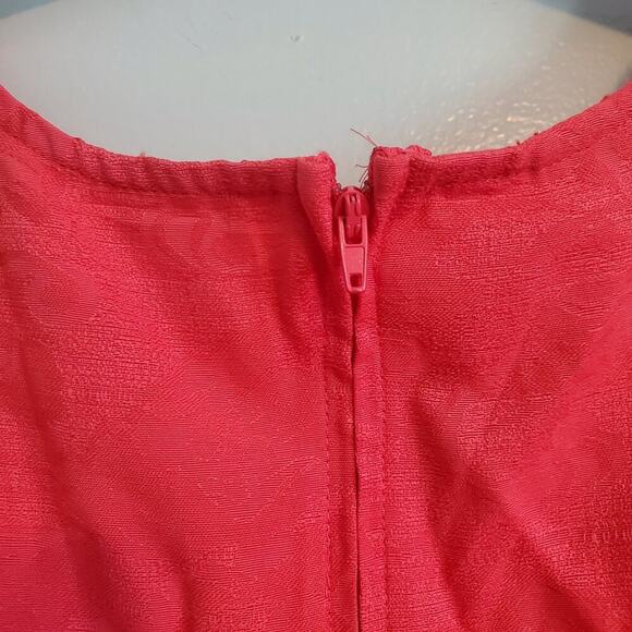 Vintage 90s Pink Faint Floral Pattern Sleeveless Side Slit A Line Maxi Dress - Picture 5 of 9